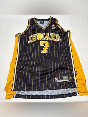Reebok NBA Indiana Pacers #7 Jermaine O'Neal Basketball Jersey Men’s L Length +2